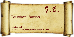 Taucher Barna névjegykártya